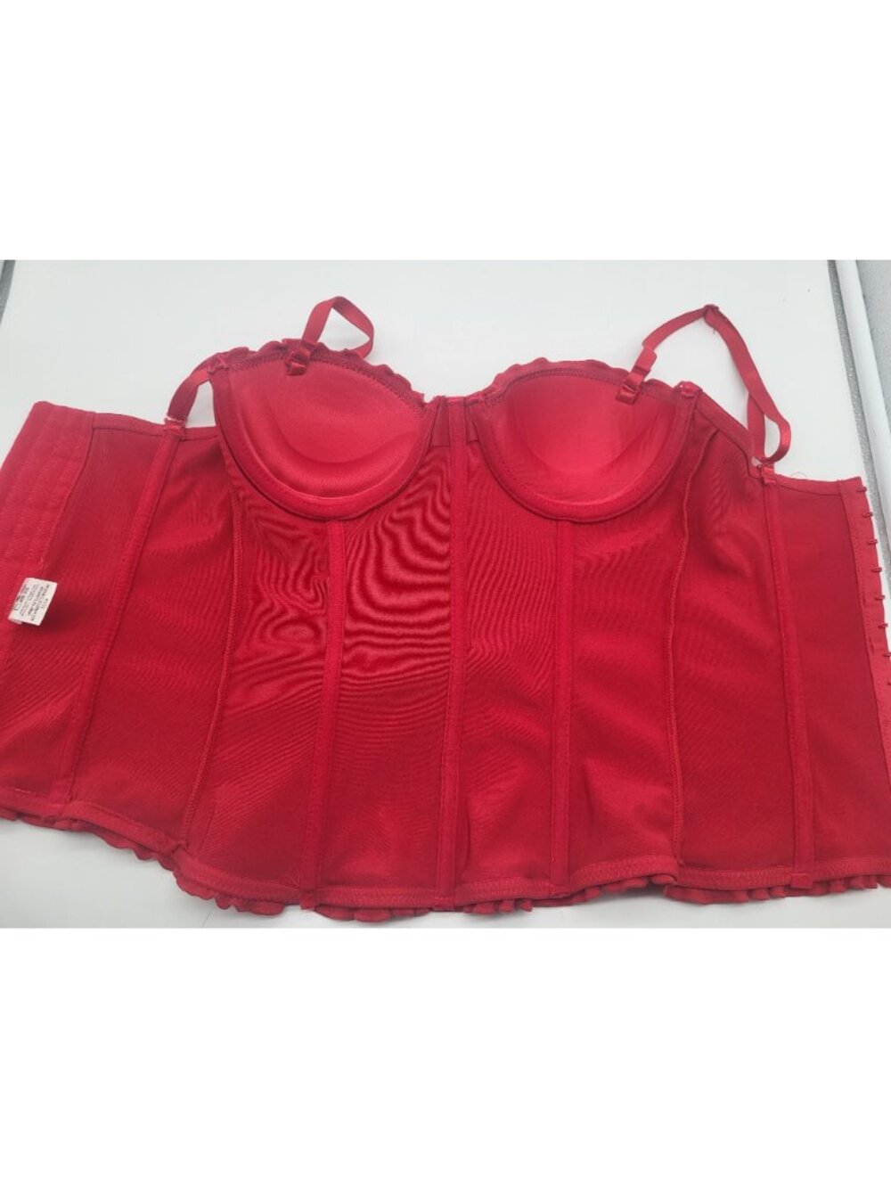 Spirit Halloween Women's Small Red Corset Goth Vamp Costume Boudoir - Picture 4 of 9